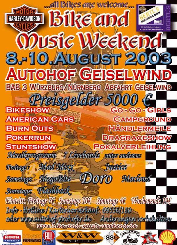 Bike and Music Weekend 2003